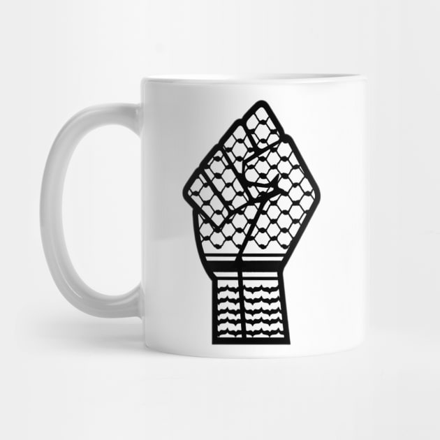 Keffiyeh Black Power Fist - Right Side - Front by SubversiveWare